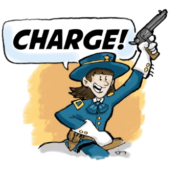 CHARGE! Er, if that’s okay with you…
