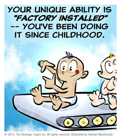 Your unique ability is "factory installed" — you've been doing it since childhood.