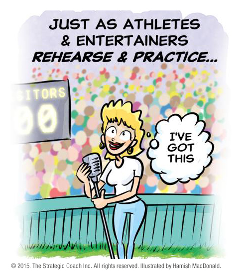 Just as athletes & entertainers rehearse & practice …